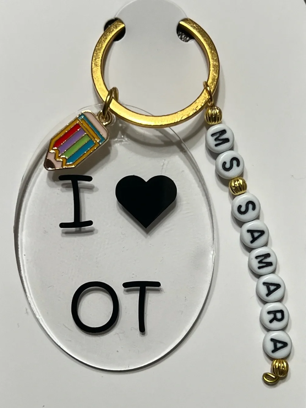 Personalized Handmade Acrylic Keychain-Occupational Therapist